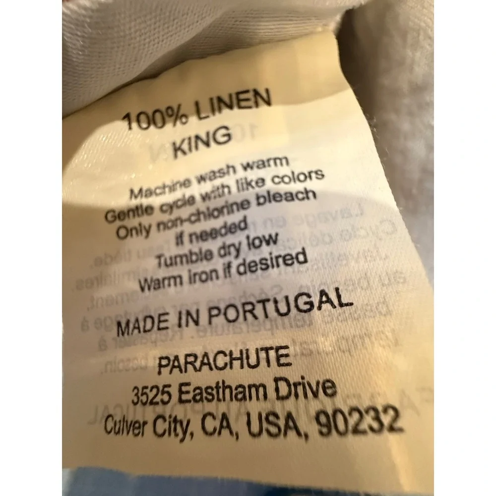 Parachute Home 100% Linen King Pillow Shams Set of 2 Fog Grey Made in Portugal